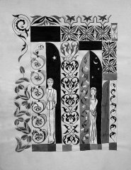 Из серии &laquo;Orientalglam&raquo;. Когда цветут тюльпаны. 2012. Бумага, тушь. 60х42